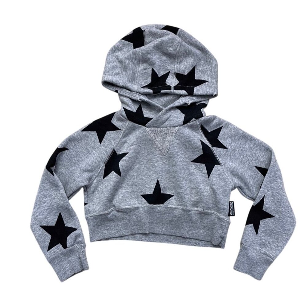 Nununu Star Mini Hoodie in Heather Grey